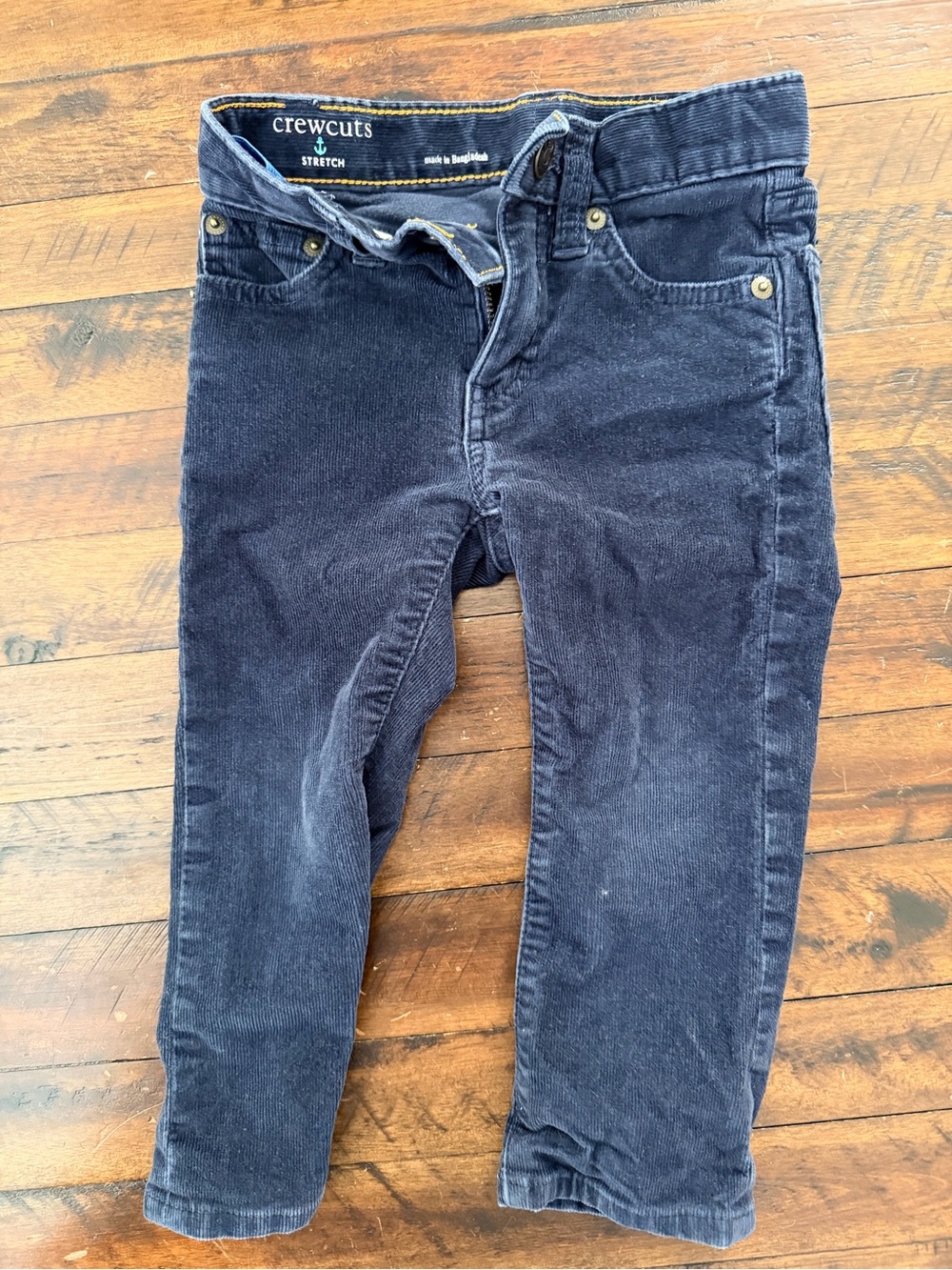 Crewcuts Navy Corduroy Stretch Pants for Kids